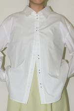 Load image into Gallery viewer, Cotton Long Sleeve Shirt in White