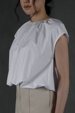 Load image into Gallery viewer, Ruched Neck Top in Black