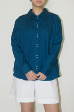 Load image into Gallery viewer, Cotton Long Sleeve Shirt in Blue