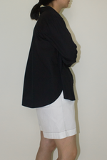 Load image into Gallery viewer, Cotton Long Sleeve Shirt in Black