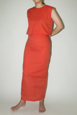 Load image into Gallery viewer, Top + Skirt Set in Orange