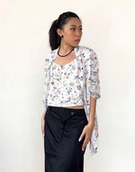 Load image into Gallery viewer, Garden Floral Kimono Cardigan in White