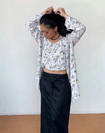 Load image into Gallery viewer, Garden Floral Kimono Cardigan in White