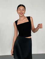 Load image into Gallery viewer, Square Neck Stretch Top in Black