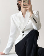 Load image into Gallery viewer, Double Button Jacket in White