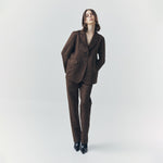 Load image into Gallery viewer, Jett Suede Tailored Pants in Brown