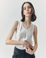 Load image into Gallery viewer, Juliette Silk Tank in White