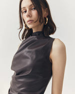 Load image into Gallery viewer, Juno Faux Leather Tank in Brown