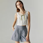 Load image into Gallery viewer, Lena Ribbon Top in White