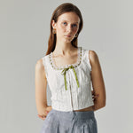 Load image into Gallery viewer, Lena Ribbon Top in White
