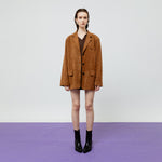 Load image into Gallery viewer, Lennox Suede Blazer Jacket in Brown