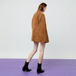 Load image into Gallery viewer, Lennox Suede Blazer Jacket in Brown