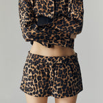 Load image into Gallery viewer, Livia Leopard Shorts in Brown