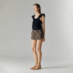 Load image into Gallery viewer, Livia Leopard Shorts in Brown