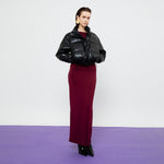 Load image into Gallery viewer, Lyra Quilted Faux Leather Jacket in Black