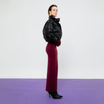 Load image into Gallery viewer, Lyra Quilted Faux Leather Jacket in Black