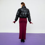 Load image into Gallery viewer, Lyra Quilted Faux Leather Jacket in Black