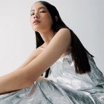 Load image into Gallery viewer, 2-Way Mesh Dress Skirt in Silver