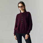 Load image into Gallery viewer, Nara Knit Top in Maroon