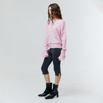 Load image into Gallery viewer, Nemi Feather Trim Knit Cardigan in Pink