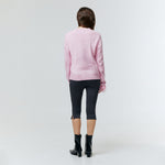 Load image into Gallery viewer, Nemi Feather Trim Knit Cardigan in Pink
