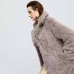 Load image into Gallery viewer, Nicoline Faux Fur Coat in Grey