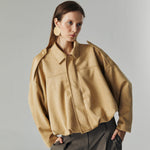Load image into Gallery viewer, Qiana Suede Jacket in Beige