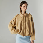 Load image into Gallery viewer, Qiana Suede Jacket in Beige