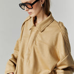 Load image into Gallery viewer, Qiana Suede Jacket in Beige