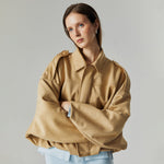 Load image into Gallery viewer, Qiana Suede Jacket in Beige