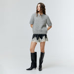 Load image into Gallery viewer, Rosalie Lace Satin Shorts in Black