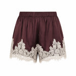 Load image into Gallery viewer, Rosalie Lace Satin Shorts in Plum