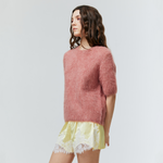 Load image into Gallery viewer, Rosalie Lace Satin Shorts in Yellow