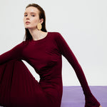 Load image into Gallery viewer, Serena Bodycon Maxi Dress in Maroon