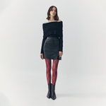 Load image into Gallery viewer, Sia Off Shoulder Knit Top in Black