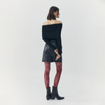 Load image into Gallery viewer, Sia Off Shoulder Knit Top in Black