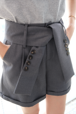 Load image into Gallery viewer, Suit Tailored Shorts in Grey