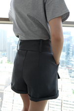 Load image into Gallery viewer, Suit Tailored Shorts in Grey