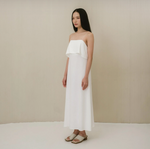Load image into Gallery viewer, Linen Maxi Dress in White