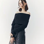 Load image into Gallery viewer, Tess Croc Embossed Leather Mini Skirt in Black