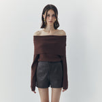 Load image into Gallery viewer, Wren Faux Leather Shorts in Brown
