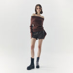 Load image into Gallery viewer, Wren Faux Leather Shorts in Brown