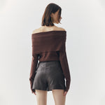 Load image into Gallery viewer, Wren Faux Leather Shorts in Brown