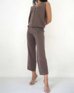 Load image into Gallery viewer, Oslo Knit Cedar Top in Grey Brown