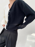 Load image into Gallery viewer, Half Duo Cardigan in Black/White