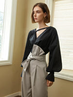 Load image into Gallery viewer, Emily Bow Tie Tapered Trousers