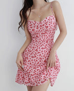 Load image into Gallery viewer, Rubie Floral Tie Strap Mini Dress in Pink