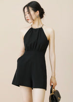 Load image into Gallery viewer, Aerin Chain Pocket Jumpsuit in Black