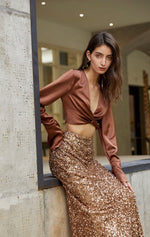 Load image into Gallery viewer, Valeria Sequin Skirt