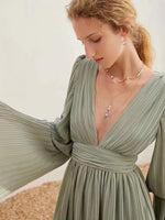 Load image into Gallery viewer, Esmi Pleated Dress- Sage